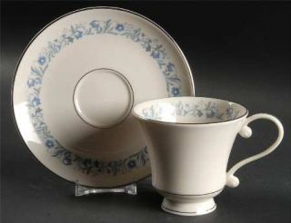 Pickard Festival Footed Cup & Saucer Set, Fine China Dinnerware   Blue & Lavende