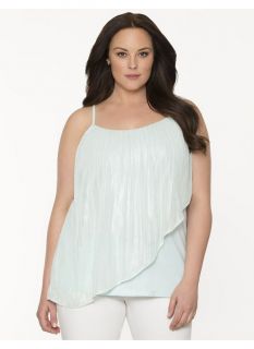 Lane Bryant Plus Size Lane Collection foiled tank     Womens Size 14/16, Icy