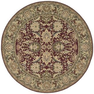 Nourison Hand knotted 16th Century Red Rug (8 Round)