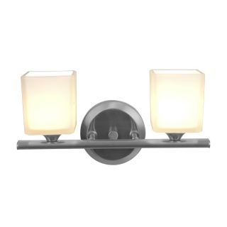 Access Hermes 2 light Brushed Steel Vanity Fixture