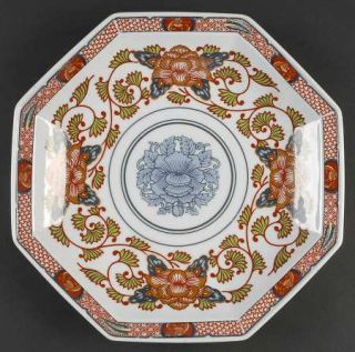 Georges Briard Peony 11 Round Platter/Chop Plate, Fine China Dinnerware   Rust,