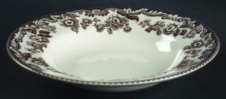 Spode Delamere Brown Large Rim Soup Bowl, Fine China Dinnerware   Imperial,Brown