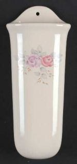 Pfaltzgraff Trousseau Wall/Hanging Vase, Fine China Dinnerware   Ivory,Pink&Purp