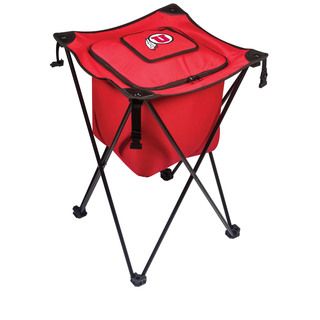 Picnic Time University Of Utah Utes Sidekick Portable Cooler (RedMaterials Polyester; PVC liner and drainage spout; steel frameDimensions Opened 18.5 inches Long x 18.5 inches Wide x 27.8 inches HighDimensions Closed 8 inches Long x 8 inches Wide x 32 