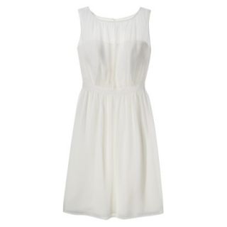 TEVOLIO Womens Plus Size Chiffon Illusion Sleeveless Dress   Off White   28W