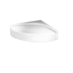 Swanstone CS1616 011 Universal Corner Mount Solid Surface Shower Seat in White