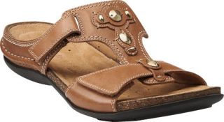 Womens Clarks Un.Palmarita   Cognac Leather Velcro Shoes