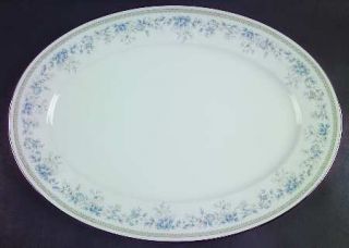 Lenox China Bluets 16 Oval Serving Platter, Fine China Dinnerware   Bouquet Lin