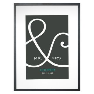 Checkerboard Ltd Mr. & Mrs Personalized Framed Wall Decor   18W x 24H in.   WAL 
