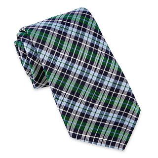 Stafford Casablanca Tartan Tie, Green, Mens