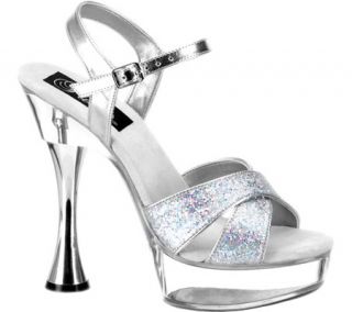 Womens Pleaser Sweet 440   Silver Multi Glitter/Clear Dress Shoes