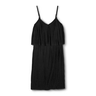 Mossimo Womens Pleated Knit Dress   Black L