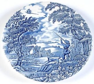Myott Staffordshire Hunter Blue Salad Plate, Fine China Dinnerware   Blue, Man W