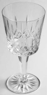 Royal Doulton Sherbrooke Wine Glass   Cut Vertical Criss Cross Design,Cut Foot