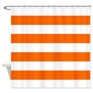  Orange and White Stripes Shower Curtain  Use code FREECART at Checkout