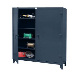 Strong Hold Ultra Capacity Double Shift Cabinet   48X24x66   Blue   Blue