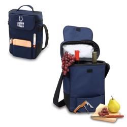Picnic Time Indianapolis Colts Duet Tote (NavyComes with wine and cheese service for two InsulatedAdjustable shoulder strapDimensions 14 inches high x 10 inches wide x 6 inches deepIncludesOne (1) 6 x 6 inch cheese boardStainless steel cheese knife with 