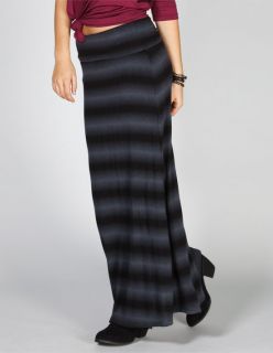 Blurry Stripe Maxi Skirt Black/Grey In Sizes X Small, Medium, Small, Lar