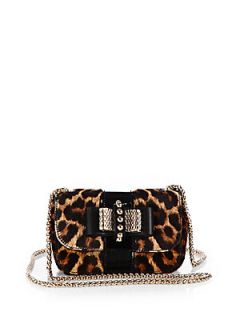 Christian Louboutin Sweet Charity Spotted Calf Hair & Patent Leather Flap Bag  