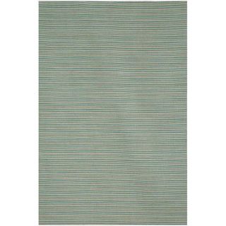 Flat Weave Green/ Grey Wool Rug (9 X 12)