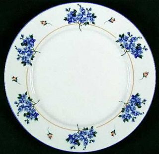 Farberware Hydrangea Dinner Plate, Fine China Dinnerware   Purple Flowers & Trim