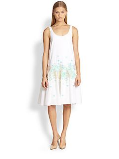 Suno Drop Waist Tank Dress   Floral Sequin