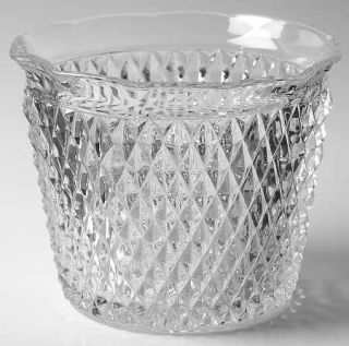 Indiana Glass Diamond Point Clear Jardiniere   Clear, Heavy Pressed
