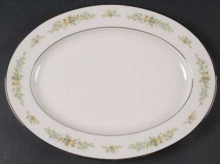 Noritake Christina 11 Oval Serving Platter, Fine China Dinnerware   Yellow And