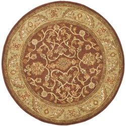 Safavieh Handmade Golden Jaipur Rust/ Green Wool Rug (8 Round)