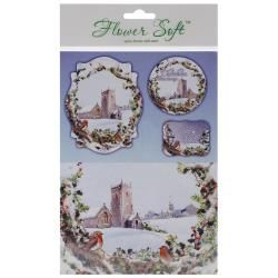 Katy Sue Designs Card Toppers and Background Scenes 8/pkg  Winter Country
