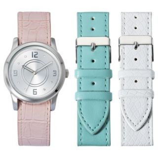 Xhilaration Watch Set With Leather Straps   Multicolor