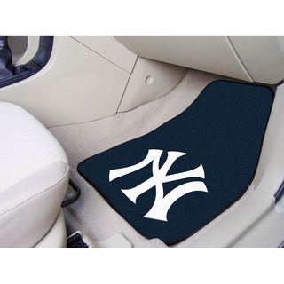 Fanmats New York Yankees 2 piece Carpeted Nylon Car Mats (100 percent nylonDimensions 27 inches high x 18 inches wideType of car Universal)