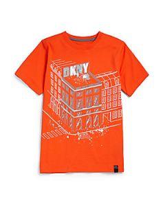 DKNY Boys Rooftop Art Graphic Tee   Orange