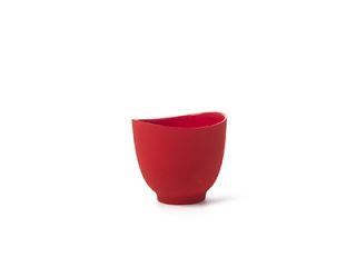 ISI 1 qt Flexible Mixing Bowl w/ Secure Grip Texture & Form Anywhere Spout, Red