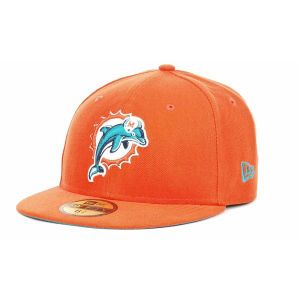 Miami Dolphins New Era NFL 2013 Logo Change Fitted 59FIFTY Cap