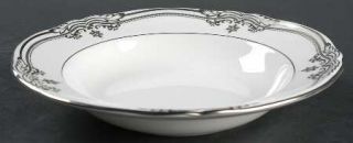 Spode Stafford Platinum Large Rim Soup Bowl, Fine China Dinnerware   Bone, Plati