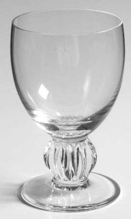Lalique Alger Burgundy Wine   Clear, Ribbed Stem, No Trim