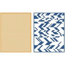 Goosebumpz A2 Embossing Folders 2/pkg  Chevron