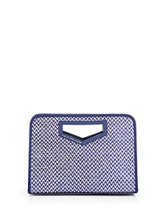 Marc by Marc Jacobs Woven Bamboo Clutch   Blue
