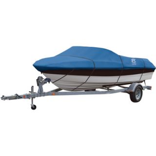 Classic Accessories Stellex Boat Cover   Blue, Fits 17ft. 19ft. V Hull Outboard