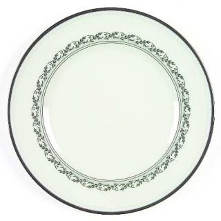 Noritake Westover Platinum Dinner Plate, Fine China Dinnerware   Entwined Leaf B