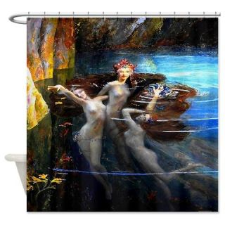  Vintage Bussiere Mermaids Shower Curtain  Use code FREECART at Checkout