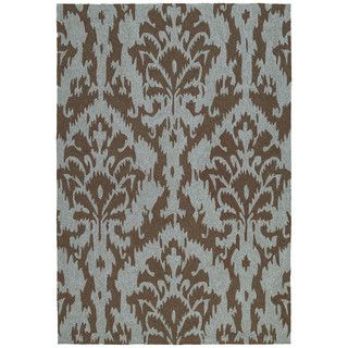 Seaside Chocolate Ikat Indoor/ Outdoor Rug (8 X 10)