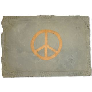 Peace Floor Cushion (Khaki green, tanDimensions 27 inches wide x 39 inches longCover materials Recycled canvas/ cottonFill materials PolyesterCare instructions Machine washableThe digital images we display have the most accurate color possible. Howeve