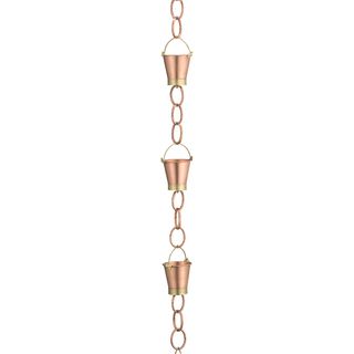 Good Directions Pails Brushed Copper Rain Chain
