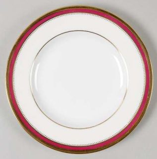 Minton Crimson Ivory Bread & Butter Plate, Fine China Dinnerware   Ruby & Gold B