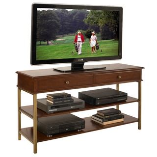 St. Ives Media Tv Stand Cinnamon Cherry Finish (BrownDimensions 31.5 inches high x 54 inches wide x 18 inches deep Number of shelves Two (2)Number of drawers/compartments Two (2)Assembly required. This product ships in one (1) boxes. )