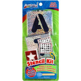 Letters, Numbers and Shapes Stencil Kit 60 Reusable Stencils