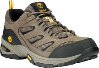 Mens Timberland Ledge Low Leather/Fabric   Pewter/Yellow Leather Mesh Trail Sho