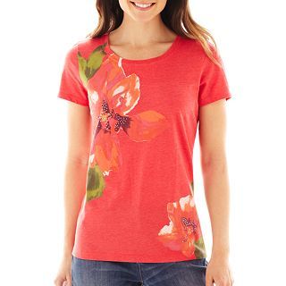St. Johns Bay Screen Tee, Teaberry, Womens
